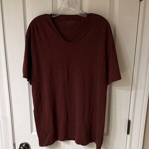 John Varvatos Deep Red V-Neck T-Shirt